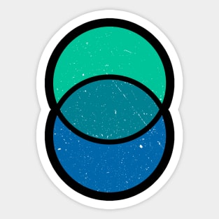 Blue Circles Intersection Sticker